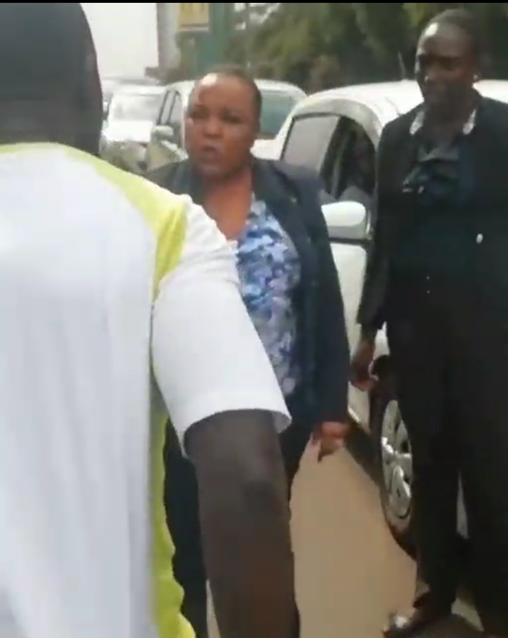 You are a grown woman, shame on you, stupid idiot! Angry motorists lectures Kirinyaga Woman Rep for overlapping, assaulting motorists (Video)