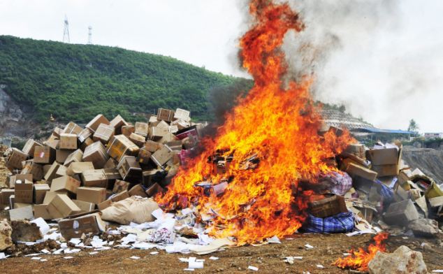 Authority Destroys fake goods in Mombasa