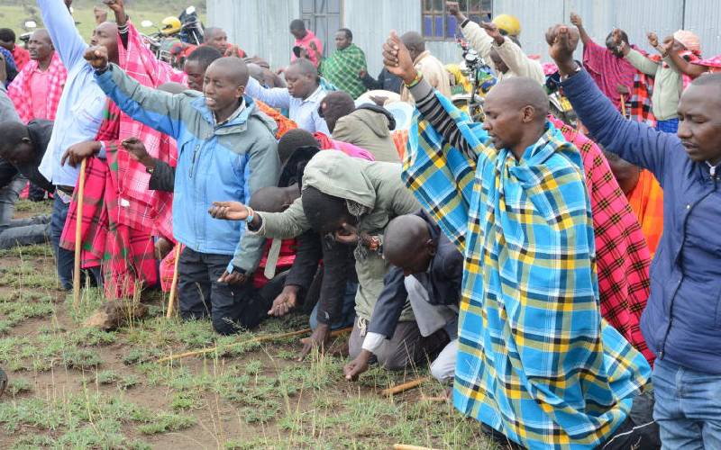 Maasai Protest Uhuru’s ICD Compensation  And Vow Not To Vacate