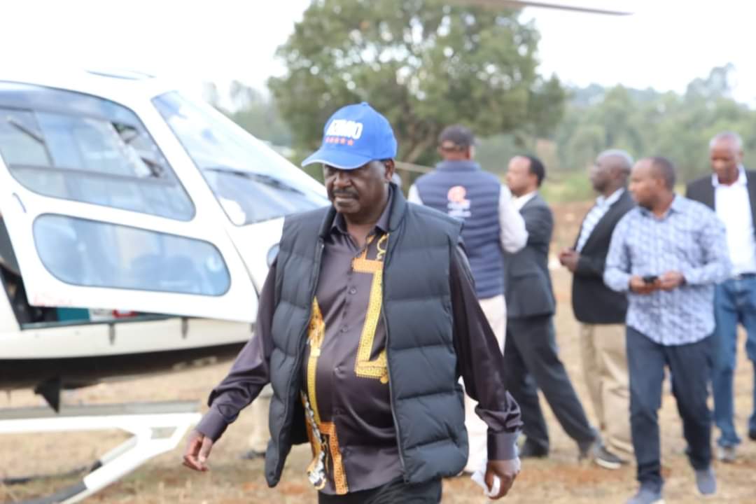 Raila Odinga responds after he was Stoned inside his Chopper