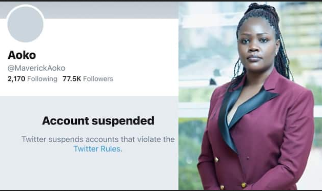 Aoko Otieno’s Twitter Page Suspended After Damning Attacks On Azimio Bigwigs