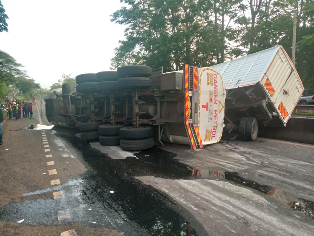 Fuel Tanker Crashes on Thika Road