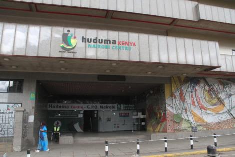Entrance to Huduma Center GPO in Nairobi CBD