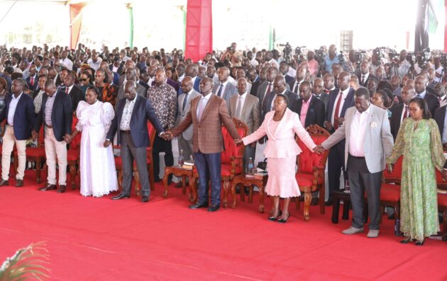 President Ruto and other leaders during an in a Church service