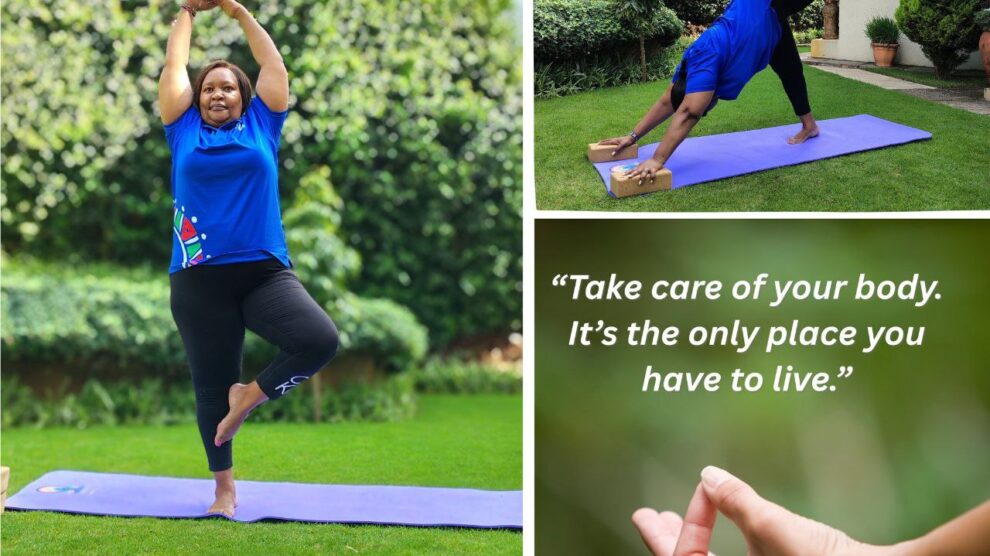 Tourism CS Rebecca Miano Displays Flexibility With Deep Yoga Stretches
