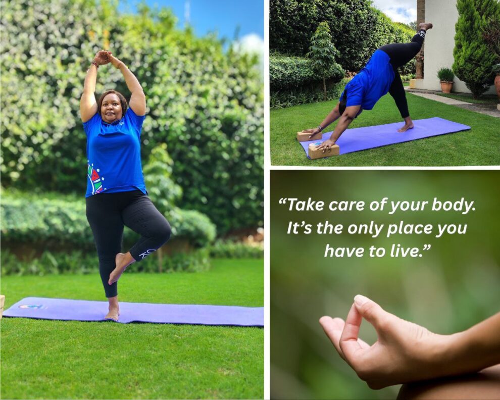 Tourism CS Rebecca Miano Displays Flexibility With Deep Yoga Stretches