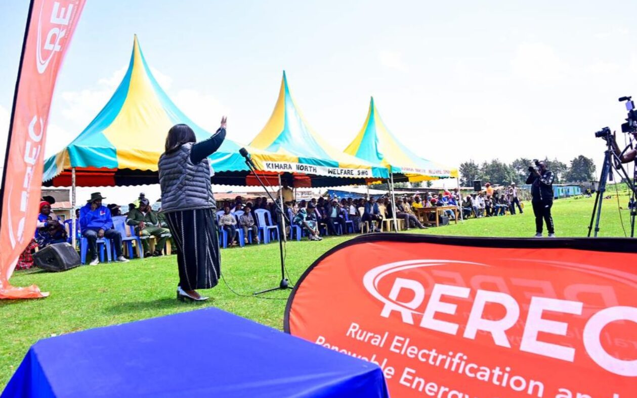 Tourism CS Rebecca Miano launches rural electrification projects in Kinangop, Nyandarua County, to boost grassroots development and energy access.