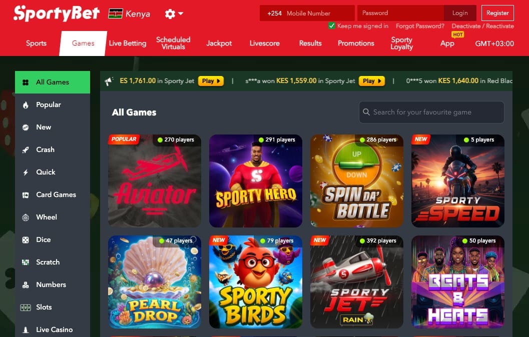 SportyBet Sporty Games Guide 2026 – Play Crash Games, Slots & Instant Wins