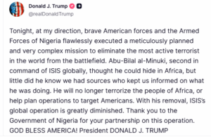 President US President Donald Trump post/ Truth Social/ May 16, 2026, 6:31 AM